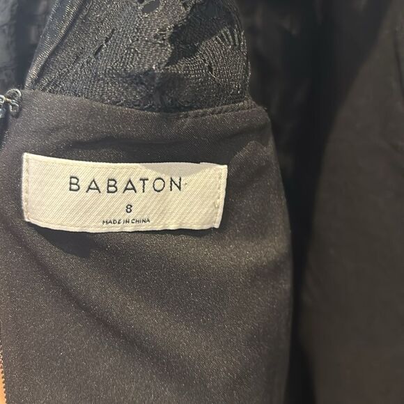 Babaton masaki classic black mini lace long sleeve dress size 8 NWT - Picture 6 of 10